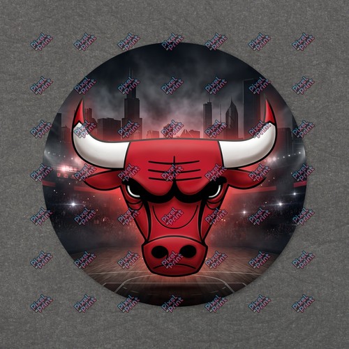 Adesivo chicago bulls red - red, bull